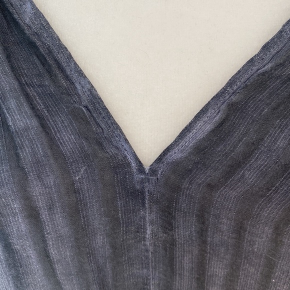 Transit par such, italy designer summer dress, washed blue grey size L linen - Picture 11 of 17